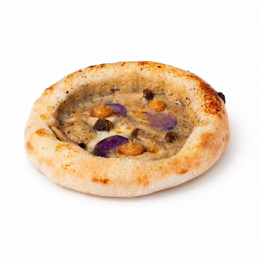 Rounder No. 404 — truffle cream, Fior Di Latte mozzarella, shimeji mushroom, Peruvian potato, fig jam